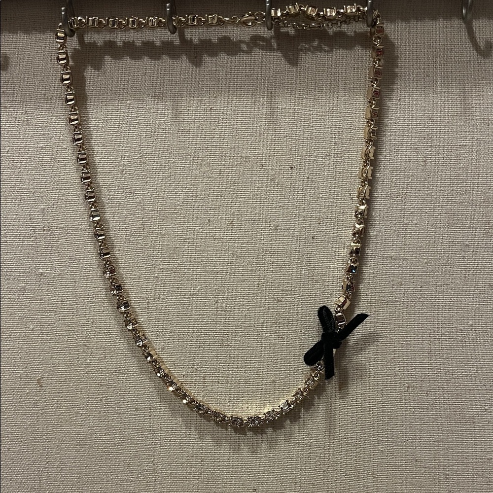 Ann Taylor necklace with black suede bow